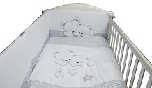 Комплект в кроватку Lepre Sweet Bears 125х65 см 6 предметов 21 серый в полоску
