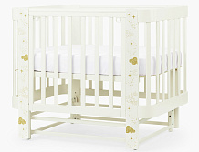 Детская кроватка-трансформер Happy baby Mommy Love в комплекте с расширением 160х70 milky